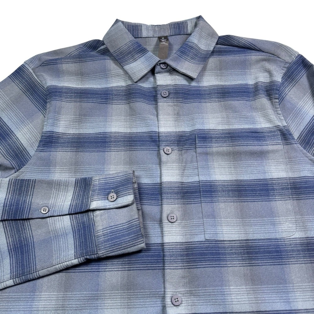 Lululemon Mason Peak Flannel‎ Shirt Mens M Gorpcore Plaid Button Up Commuter